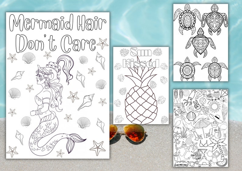 Summer Coloring Pages | Etsy