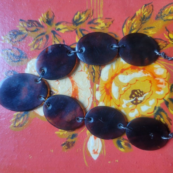 Vintage Tortoise Shell Necklace - image 5