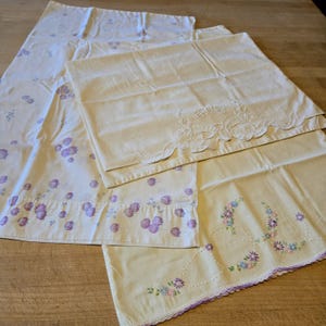 3 Vintage Pillowcases