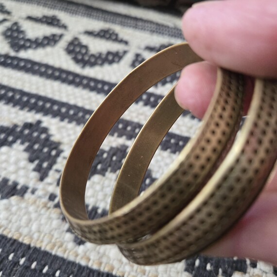 Mesh Design Brass Bangles - image 4