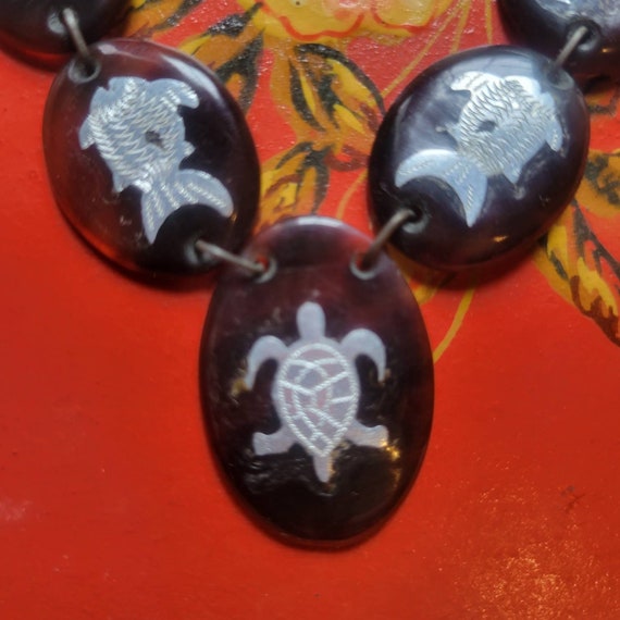 Vintage Tortoise Shell Necklace - image 2