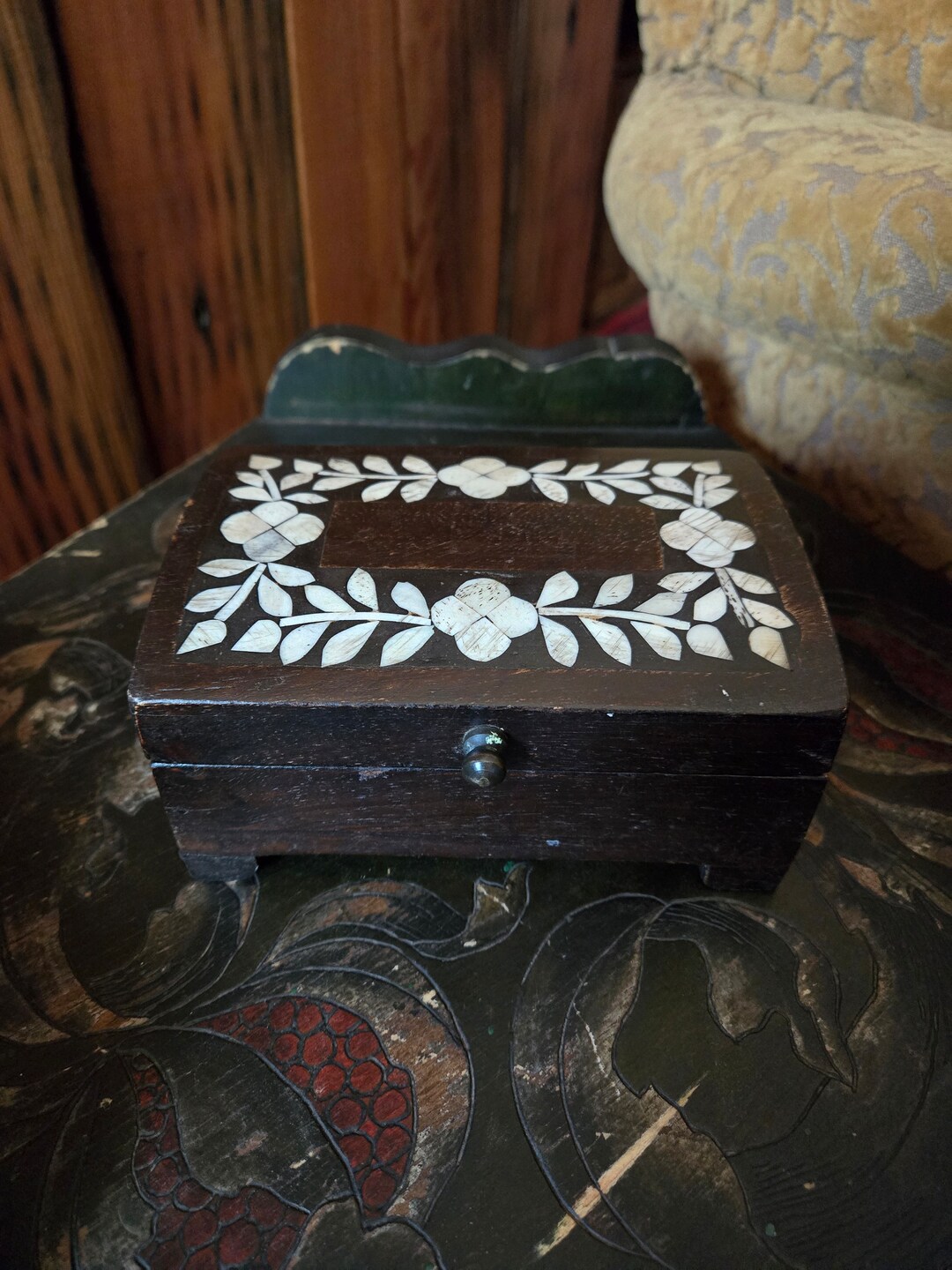 Small Inlayed Box Inlaid Box - Etsy