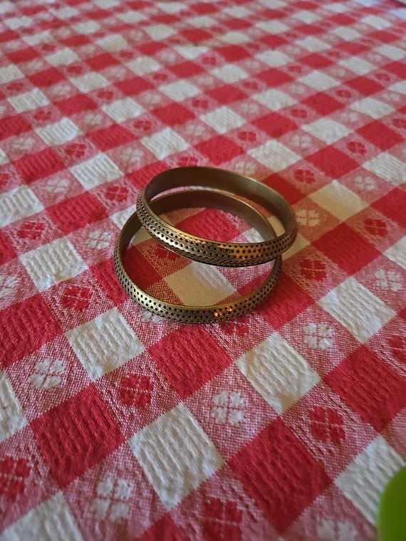 Mesh Design Brass Bangles - image 1