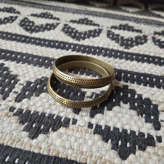 Mesh Design Brass Bangles - image 2