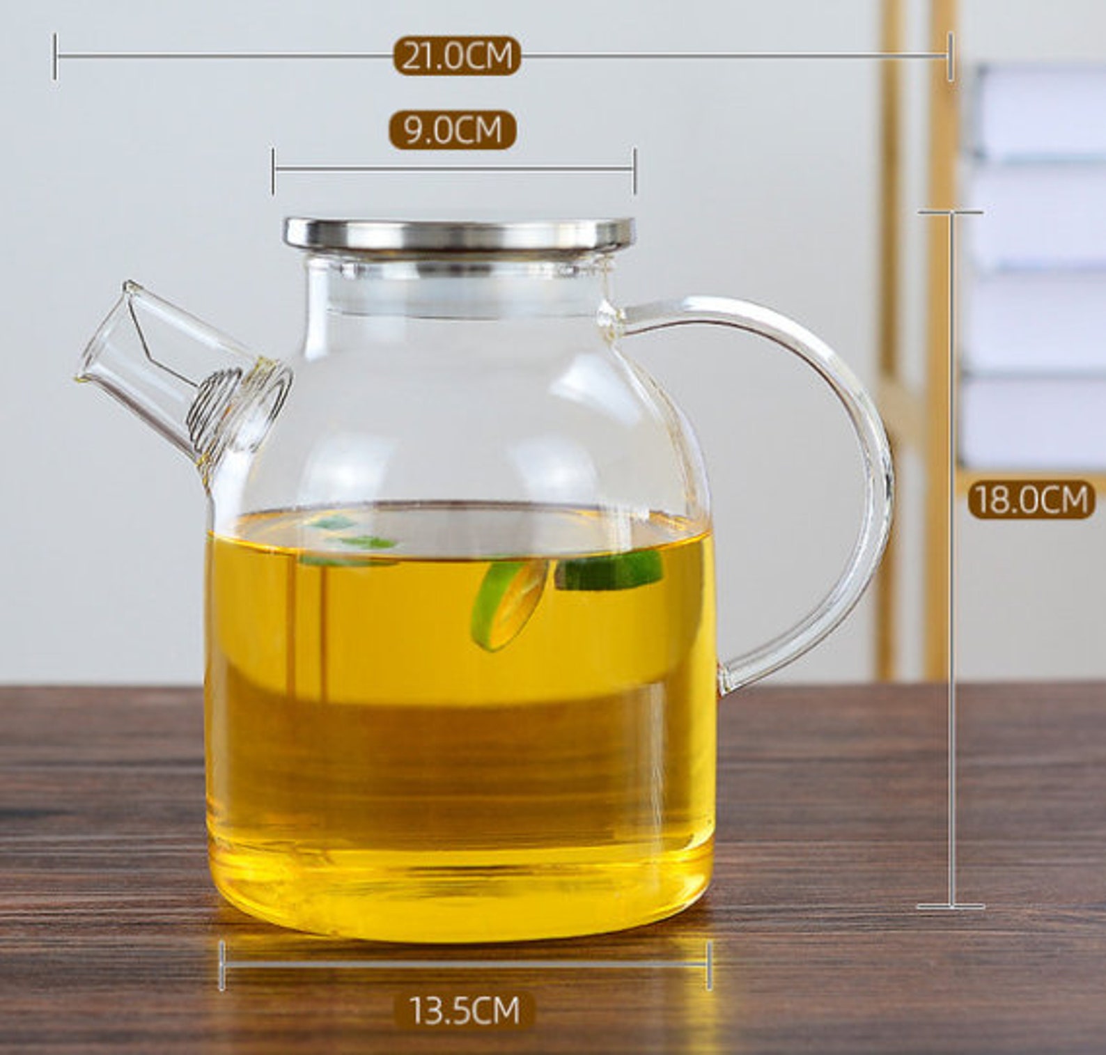 Glass Teapot Stove top Safe Tea Kettle 1000 / 1500ml Etsy