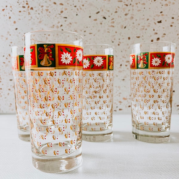 Christmas Glassware Etsy
