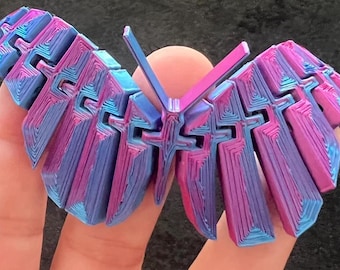 Articulated Fidget Butterfly Sensory Desk Toy | Flexi Gift for Teens & Adults UK Handmade