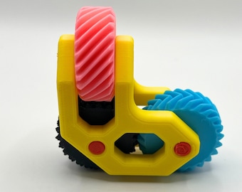 Helical Tri-Gear Fidget Toy | Sensory Cog Fidget, Desk Toy, Anxiety Relief Gift, UK Handmade