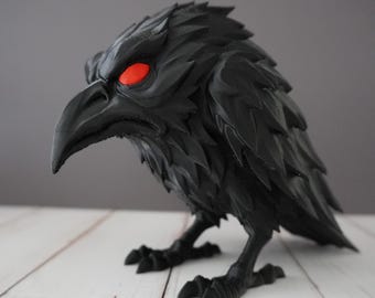 Gothic Raven Ornament Spooky Library Decor Halloween Gift Crow Figurine