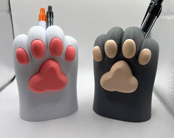 Cat Paw Pen / Pencil Holder - Cat Lovers Novelty Stationary Pen Holder