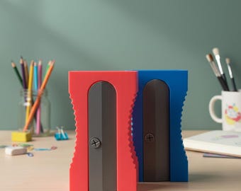 Giant Pencil Sharpener Desk Organiser Pen Pot Unique Fun Desk Tidy Gift for Stationery Lovers