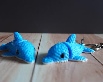 Mini Knitted Flexi Dolphin Fidget Toy | Cute Sea Life Gift, Keychain, UK 3D Printed Collectible