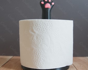Cat Paw Toilet Roll Holder, Funny Bathroom Decor, Cat Gift, Spare Loo Roll Holder, Novelty Home Accessory, Cat Lover Gift, Quirky Bathroom