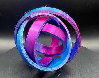 Gyroscopic Fidget Rings Toy – Sensory Desk Toy for Anxiety Relief, Stress, UK Handmade Gift