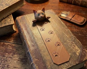 Peeking Cat Bookmark Gift for Cat Lovers, Cute Page Keeper, Book Lover Gift