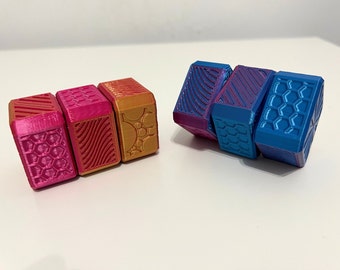 Silent Fidget Squares Toy — Sensory Desk Fidget for Adults & Teens, Anxiety Relief, UK Handmade