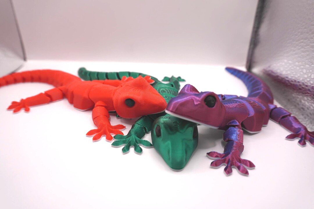 Lizard Fidget Springy Articulated Gecko Fidget Toy, Flexible Lizard Desk Pet - Etsy