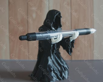 Grim Reaper Pen Holder Gothic Desk Organiser Horror Gift Goth Desk Decor