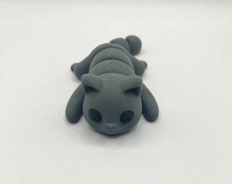 Flexi Baby Cat Fidget Toy — Articulated Pocket Cat, Sensory Desk Pet, Cat Lover Gift, UK Handmade