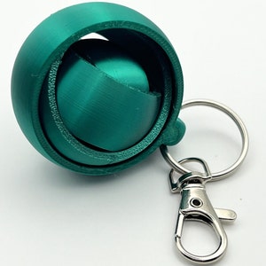 Gyroscopic Fidget Keychain – Spinning Rings Toy | Stress & Anxiety Relief | Smooth Tactile Keyring Gift