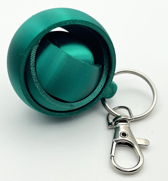 Gyroscopic Fidget Keychain – Spinning Rings Toy | Stress & Anxiety Relief | Smooth Tactile Keyring Gift