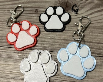 Paw Print Keyring / Keychain
