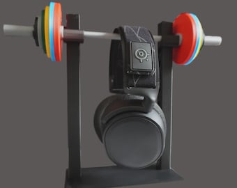 Weight Bench Headphone Stand | Gym Gift for Gamers | Weightlifting Desk Accessory | Father's Day Gift