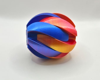Spiral Fidget Ball Sensory Desk Toy | Unique Fidget Gift for Teens & Adults | Handmade UK Eco Plastic