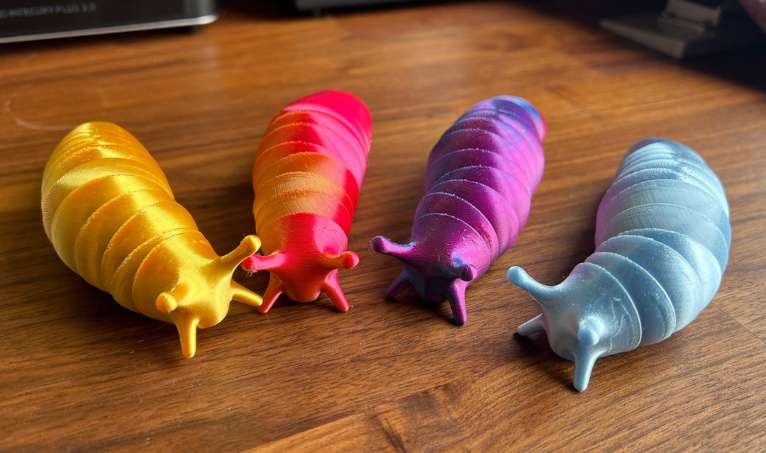 Desk Slug Articulated Fidget Slug Sensory Toy | Desk Fidget Gift for Teens Adults ...
