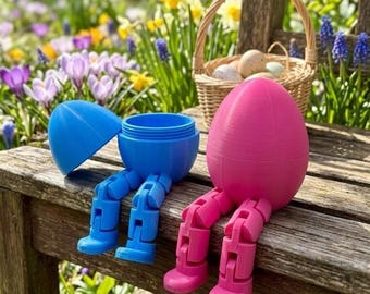 Flexi Egg Buddy Secret Stash Container Fidget Desk Toy Easter Gift Handmade UK