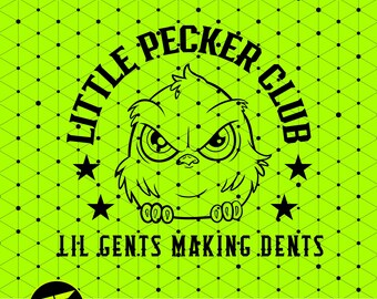 Little Peckers Club SVG: Funny Bird Design (Digital Download)
