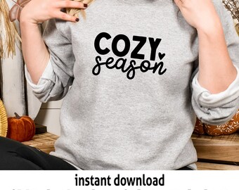 Fall "Cozy Season" SVG Design - Instant Download