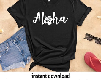 Aloha Summer SVG, Hawaiian Beach Clipart (Digital Download)