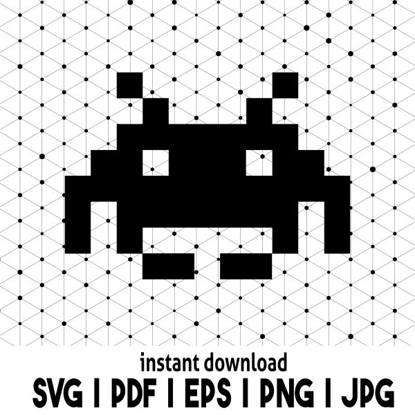 Space Invaders SVG | Space Invaders SVG Files | Space Invaders | Retro Gaming svg | 8-bit svg | Retro Space Invaders svg