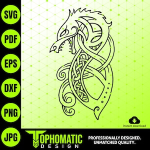 Fenrir Wolf svg, viking symbol SVG, Nordic Viking SVG, Fenrir PNG