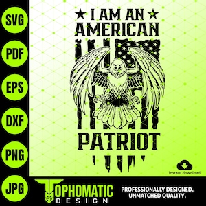 Patriot Eagle SVG, Second Amend SVG, Patriotic PNG, Proud American Design