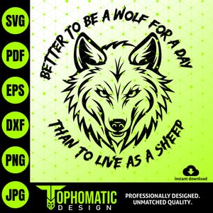 Wolf Profil SVG, Wolf Kopf Silhouette geschnitten Datei für Vinyl Aufkleber & Handwerk