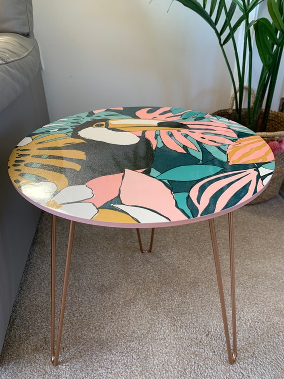 lava marketing Onnodig Tropische Toucan Blush bijzettafel / salontafel / nachtkastje. - Etsy  Nederland