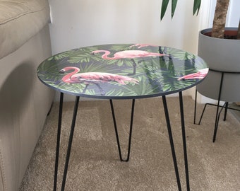 Table d'appoint / table basse / table d'appoint originale Flamingo. Contemporain Insolite Unique Vie moderne Artisan fait main