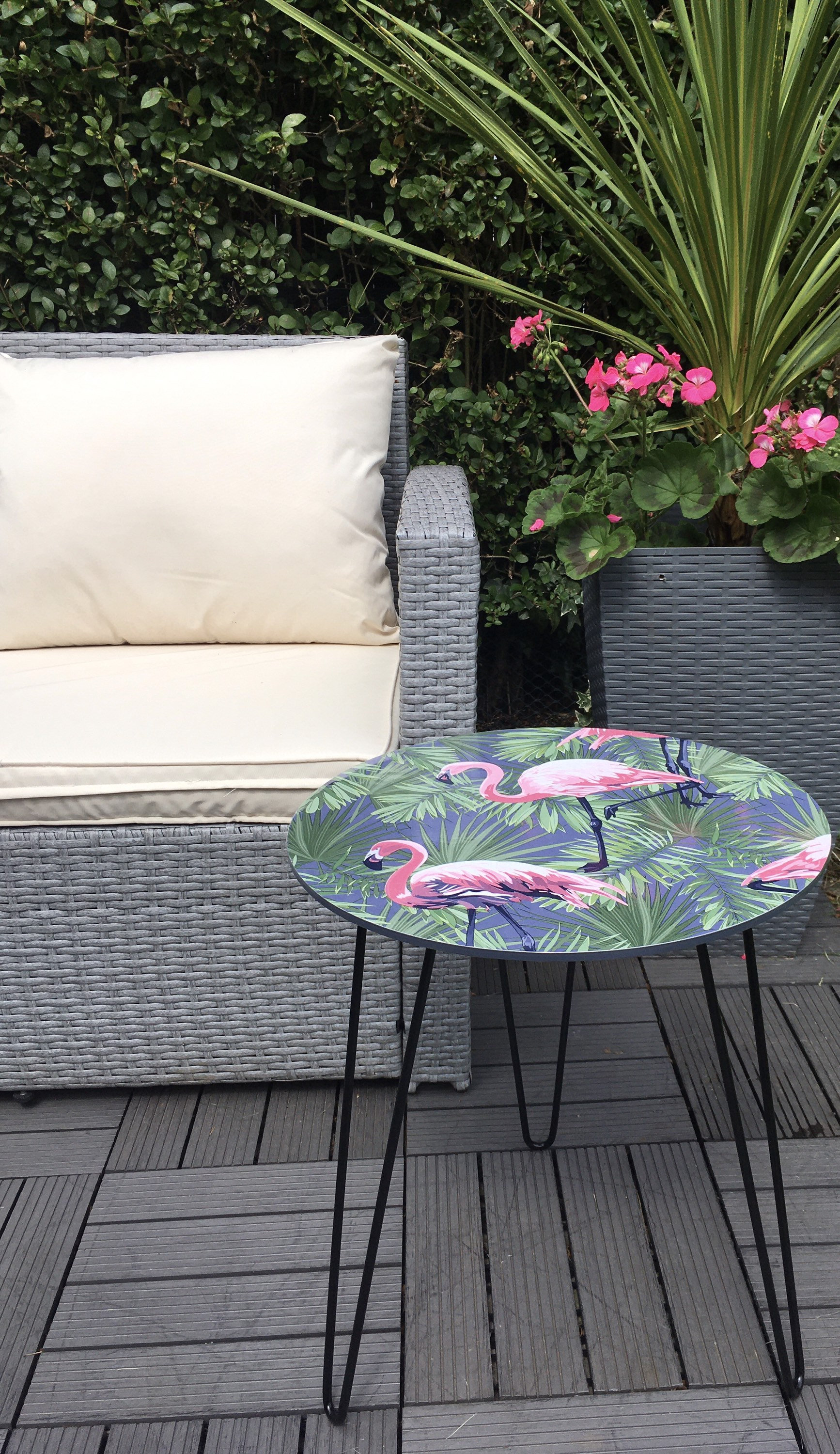 Quirky Flamingo Side table / Coffee table / Bedside Table / Occasional table. Handmade. Unique. Contemporary.
