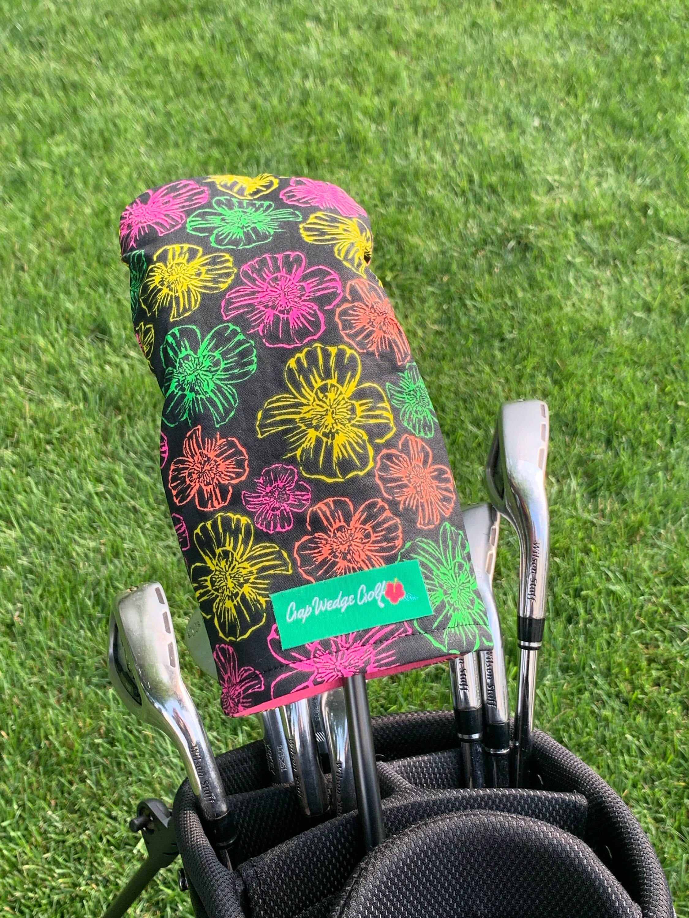 Neon Flower Golf Club Head Cover Tropical Flower Fabric Etsy UK