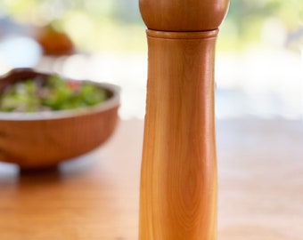 Salt or pepper grinder, adjustable crushgrind. Huon pine  or australian blackwood. Handcrafted gift for her gift for him.