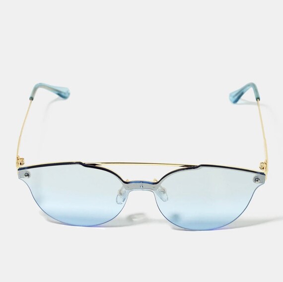 Cat Eye Sunglasses with UV Protection, Scratch-Resistant, Polycarbonate Polycarbonate Scratch Resistant Cateye Sunglasses in Blue  main image 3