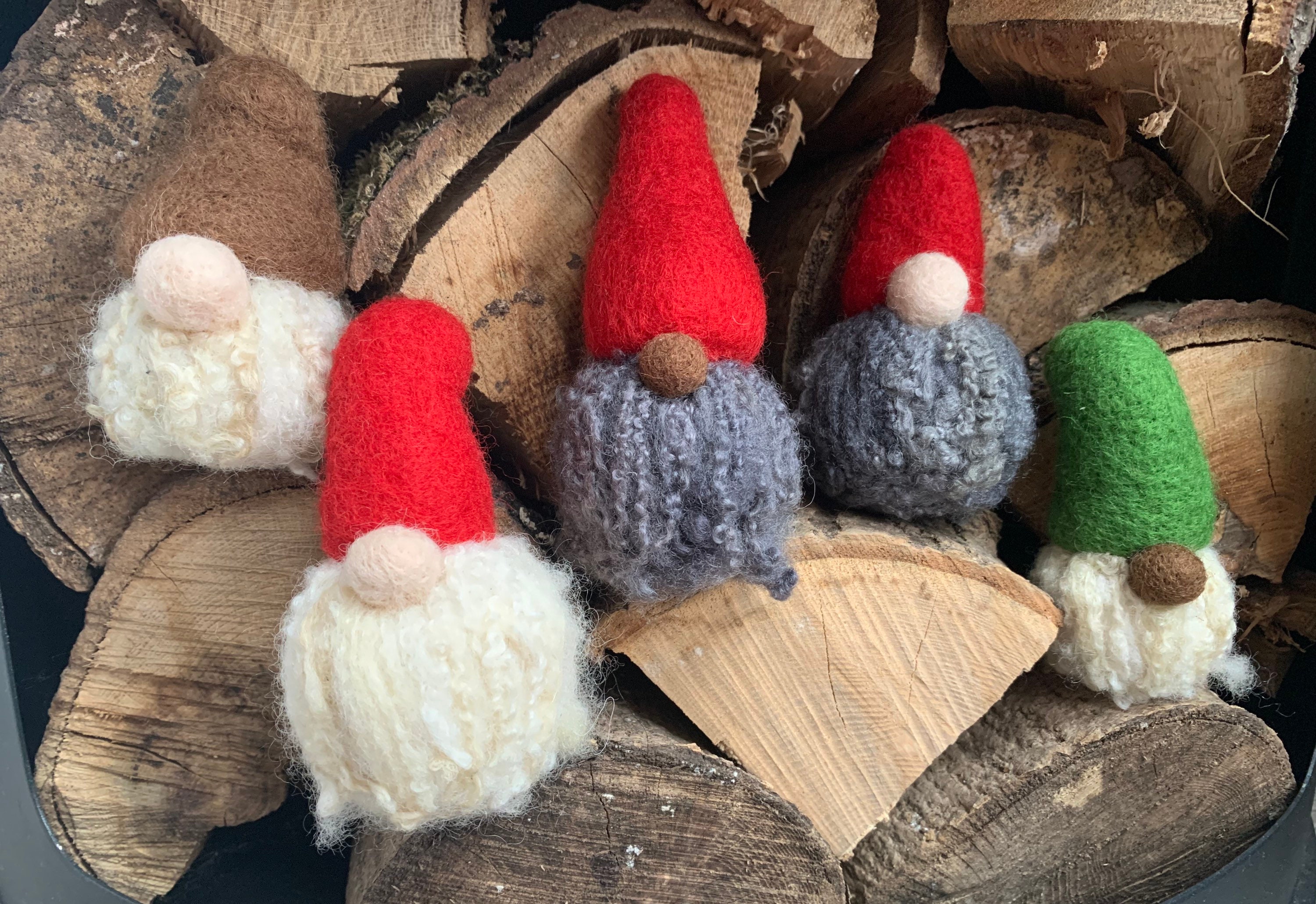 Needle felted Christmas gonks / gnomes Etsy