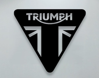 Triumph Motorcycles Logo Union Jack Banner Garage Workshop PVC Trackside Sign