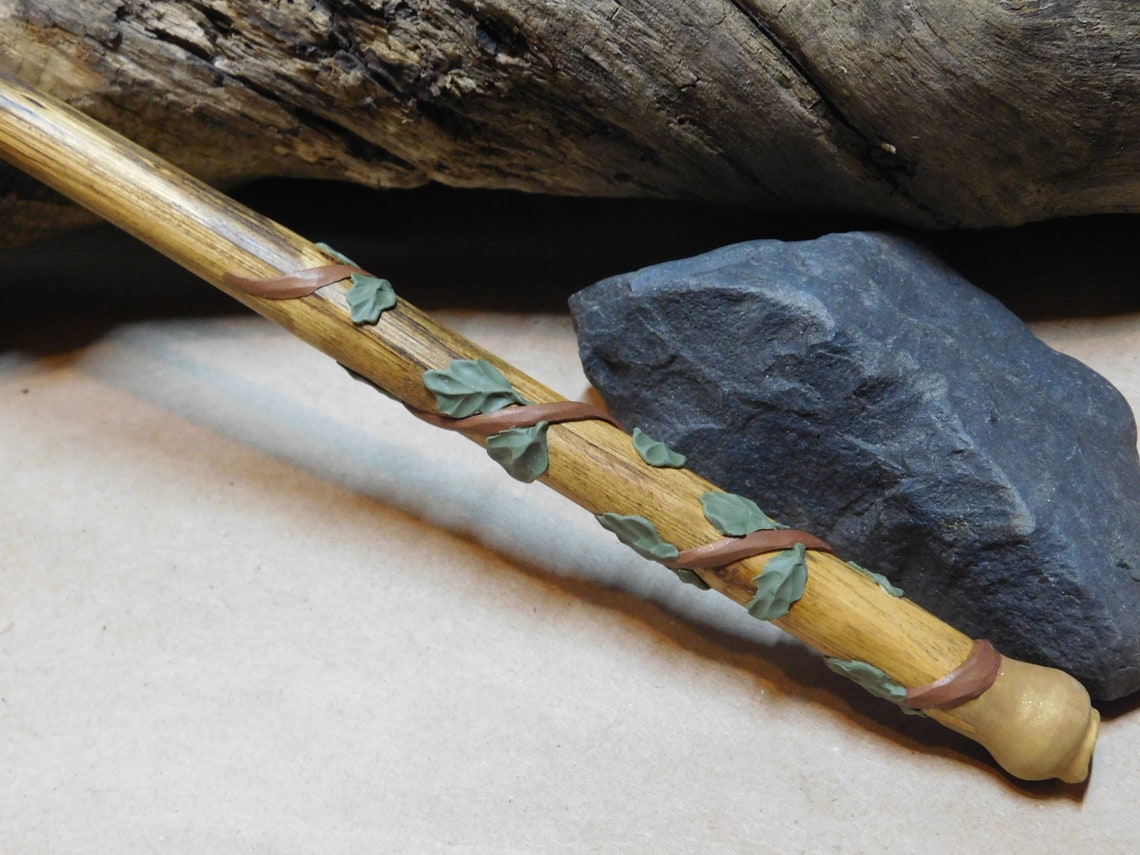 Vortex Spiral Vine Wand Wood Magick Wand Magic Forest Etsy