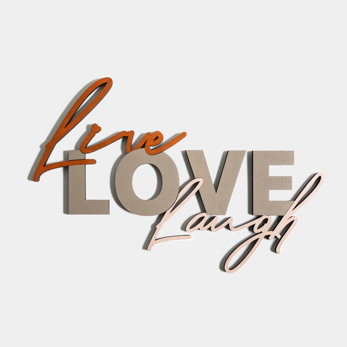 Live Love Laugh Wall Art Wall Decor Wood Wall Hanging 3D Etsy