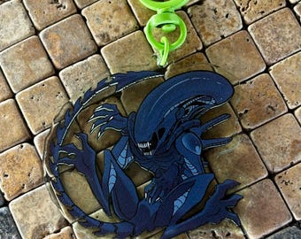 Pouncing Alien Acrylic Keychain