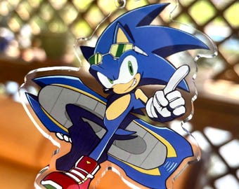 Rider Hedgehog Acrylic Keychain