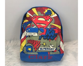 personalised superhero backpack